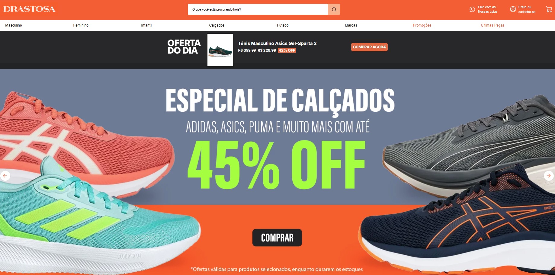 onde comprar tênis - Drastosa