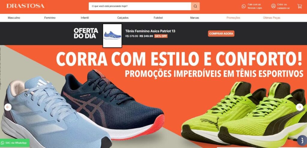 onde comprar tênis - Drastosa